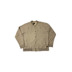 Roots Canada Grey Thick Jersey Cotton Sweater Jacket - Women’s Size XL